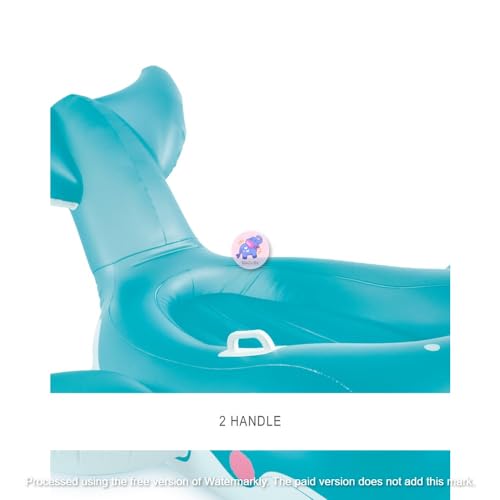 Image of Ride-On Air Inflatable Swimming Pool Float| Children Safety Rider Tube Float for Water Fun |Floater Raft Lounger Pool Mattress for Kids & Adults with Handles (Age 3+) (Blue Whale)