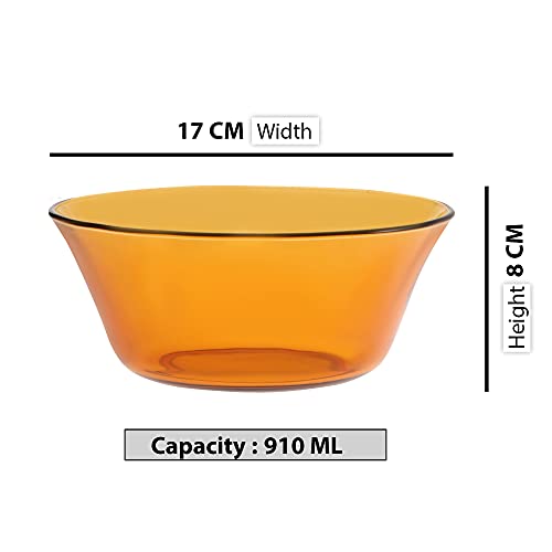 Image of Duralex LYS Amber Table Bowl 17 cm 6 Pcs - 910 ML (2007DF /6), Medium