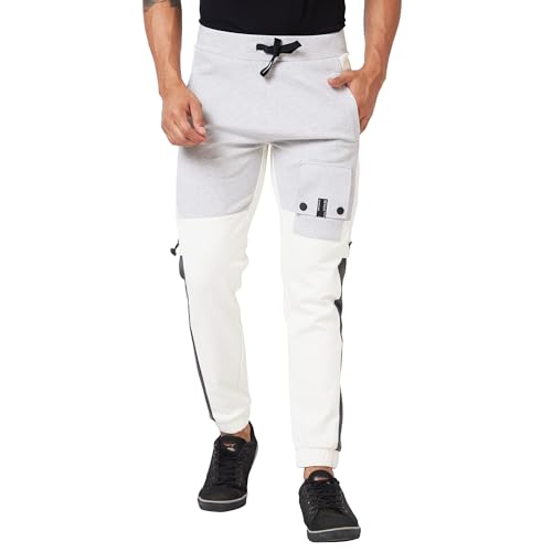 Image of Spykar Men Mid Rise Regular Fit Knit Track Pants
