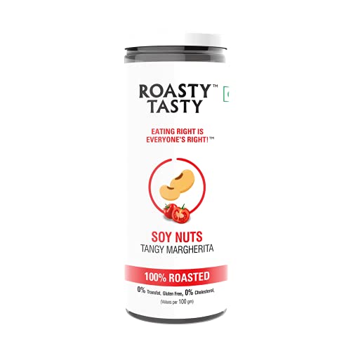 Image of Roasty Tasty Tangy Margherita Flavour SOYA Nuts High Protein Healthy Snack - Combo Pack of 2 (150gm Each)