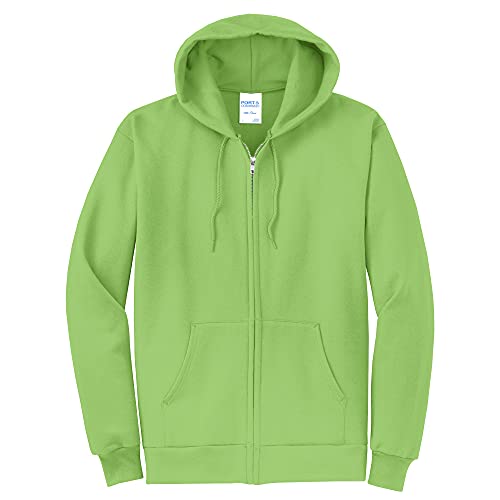 Port & Company-Core Fleece Full-Zip Hooded Sweatshirt. PC78ZH Lime