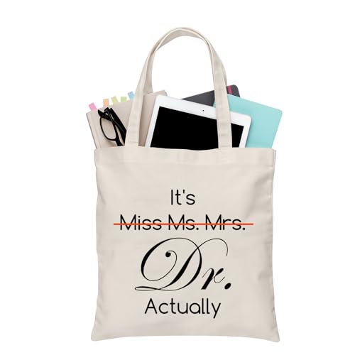 BDPWSS PHD Graduation Gift PHD Candidate Survivor Gift Doctorate Degree Gift It's Miss Mrs Ms Dr Actually Tote Bag miniatura 1