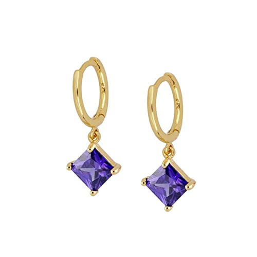Boucles d'oreilles créoles pendantes argent et zircone le cadeau idéal pour femme
