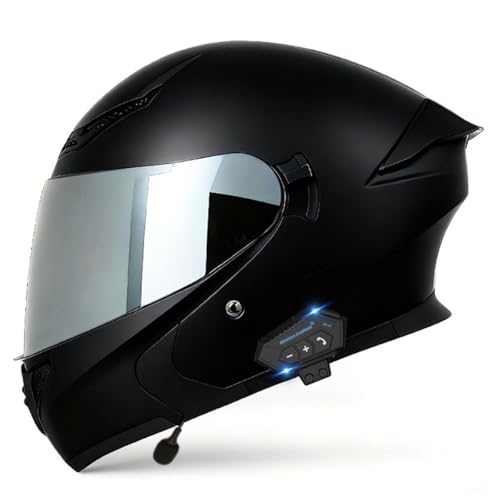 Casque moto Bluetooth intégré avec double visière homologué route