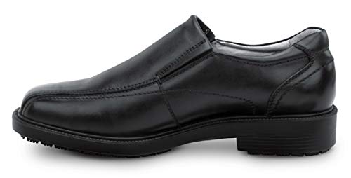 SR Max Brooklyn, Men's, Black, Twin Gore Dress Style Soft Toe Slip Resistant Work Shoe4