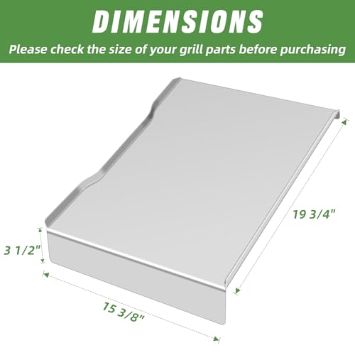 Image of Drip Tray Heat Baffle Replacement for Traeger Ironwood 885 Series Pellet Grills, Stainless Steel Drip Pan Compatible Traeger Ironwood 885 BAC521 and Ironwood 885 BCA1333 KIT0404