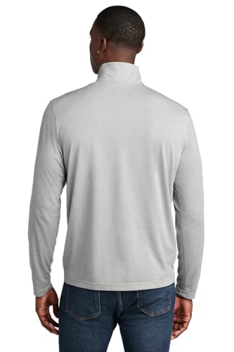SPORT-TEK PosiCharge Tri-Blend Wicking 1/4-Zip Pullover ST407, Light Grey Heather, X-Large3