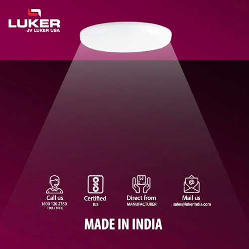 Image of LUKER JVLuker 20W LED Ceiling Light Surface Mounted Energy Efficient 120 Degree Wide Beam Coverage High CRI Lights for Home and Office Indoor & Outdoor, 1 Year Warranty (White, Pack of 1)