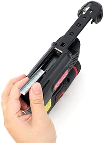 Hyper Tough 4-Volt Rechargable Staple Gun, Red/Black, L-2.56 x W-8.86 x H- 9.84 Inches (AQ90012J)
