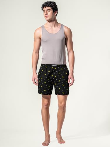 Image of DaMENSCH Regular Fit Solid 100% Soft & Durable Cotton Boxer Shorts Dual Pockets Anti-Bacterial Moisture Wicking Microfibre Waistband Ultra-Light Boxers for Men