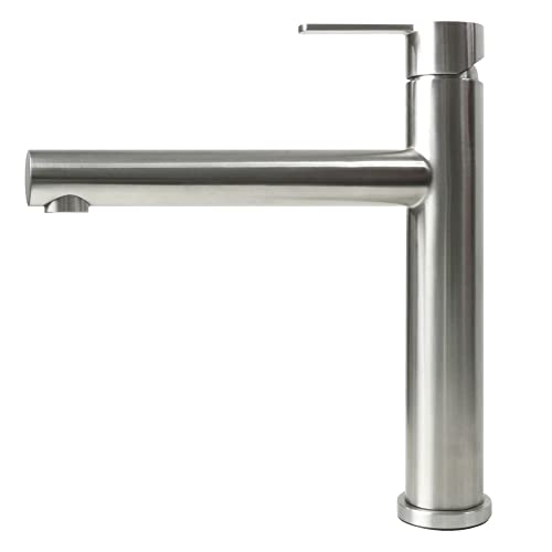 Mizzo Stori Mitigeur de Cuisine en Inox Brossé Mat – Mélangeur en Acier Inoxydable – Robinet pour Évier De Cuisine - Rotation de 360 Degrés - Pivotant - 5 Ans de Garantie