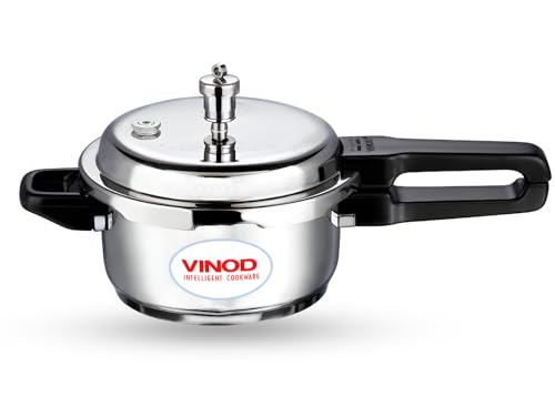 Vinod V-5L Stainless Steel Sandwich Bottom Pressure Cooker, 5-Liter,Silver,Medium