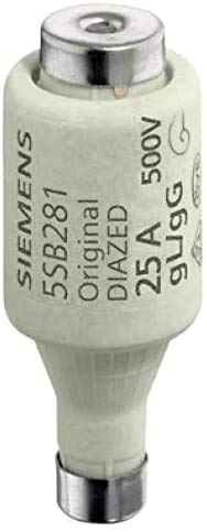 Siemens - X25 Stück DIAZED-Sicherungseinsatz 500V 25A