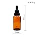 Yizhao Ambar Frasco Cuentagotas Cristal 30ml, Botellas Cuentagotas con [Pipeta Cuentagotas Cristal],...