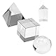 Laroal 4-teiliges K9-Prismenset für optische Kristalle zur Fotografie, einschließlich 50-mm-Kristallwürfel, 50mm-Dreiecksprisma aus Kristall, 55mm-Kristallkugel, 60-mm-Kristallpyramide
