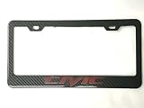 Qptimum Civic Racing Carbon Fiber Stainless-Steel License Plate Frame Cover for Honda Civic (1)