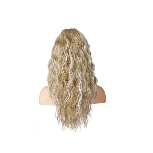 Extension de cheveux queue de cheval à pince postiche synthétique long ondulé