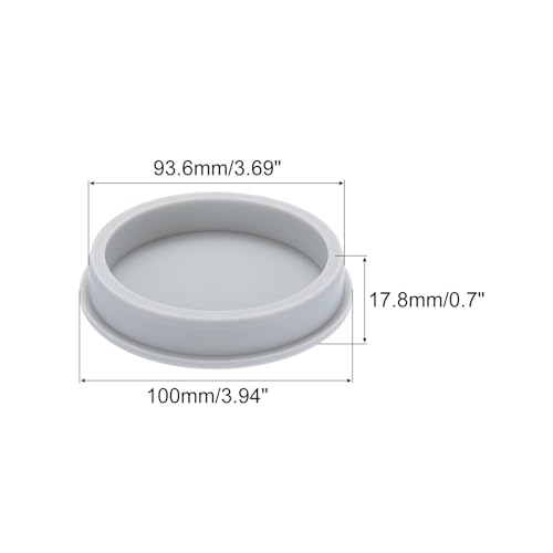 Image of MECCANIXITY High Temp Silicone Plug Mount Dia 93.6mm /3.69 Inch T Shaped Rubber Stopper Hole Plugs for Powder Coating Plating Waterproof Sealing Plugs Grey Pack of 1(OD 100mm /3.94 Inch), Gray