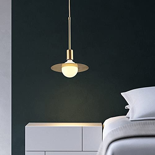 Lámpara colgante de latón con cristal artesanal y diseño industrial premium para techo 4