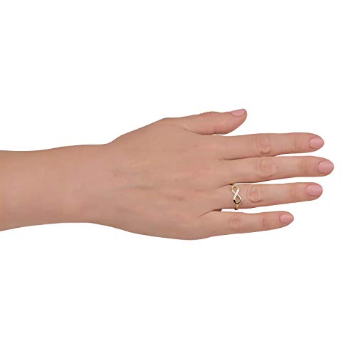 Image of AVORA 10K Gold Simulated Diamond CZ Infinity Fashion Ring