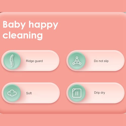 Image of Clean Rinse Baby Bather, Folding Portable Infant Bath Support for Newborns to Toddlers Safe Comfortable Washing on Counter Sink Bathtub Grey 31.8 x 51cm