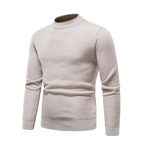 Men's Solid Color Crewneck Sweatwear Daily Wear Knitting Half Turtleneck Pullover Elasticated Ribbed Sweater2