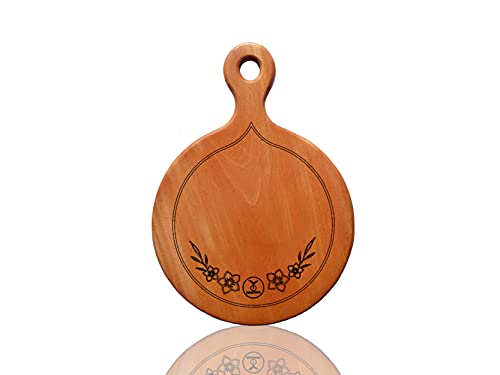 Wooden Cutting Board for Kitchen| Wooden Serving Platter | Pizza Platter/Pan| 13*9 inch | [Mahogany Wood]| (33x23x2.5 cm)