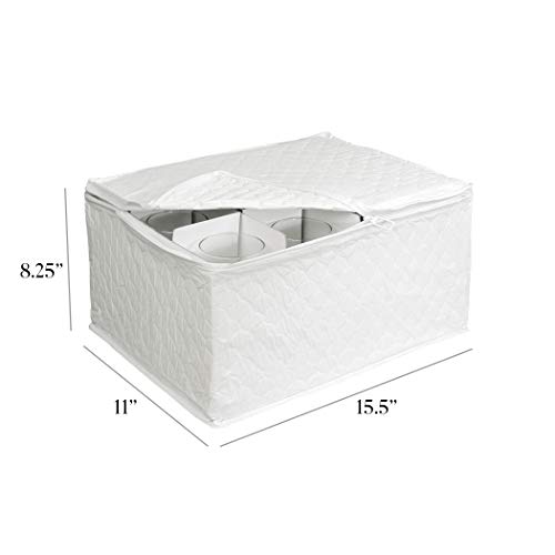 Richard's Homewares - Stemware Storage Chest For Up To 12 Glasses - White #TOP2