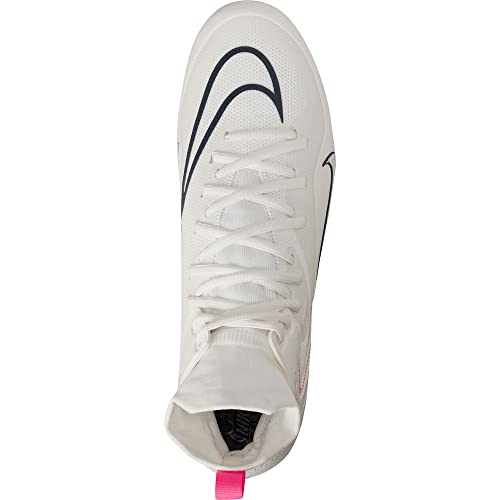 Image of Nike Alpha Huarache 8 Elite CW4440-116 Sail /Hyper Pink /Laser Blue /White Men's Lacrosse Cleats 10.5 US