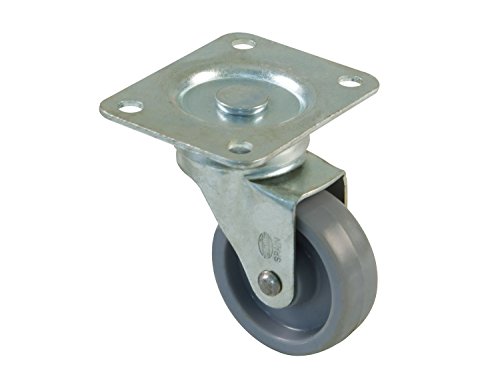 Flat Free Wheel, Polyurethane, 300 lb, Gray