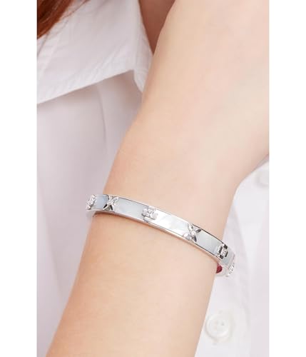 Kate Spade New York Womens Heritage Bloom Hinged Bangle Cream/Silver One Size One Size3