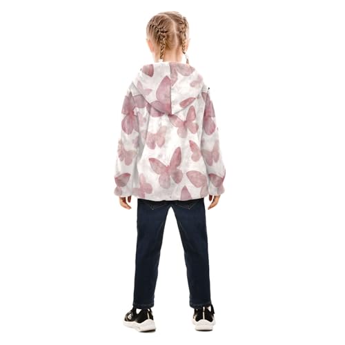 GuoChe Butterflies Toddler Girl Fleece Jacket4