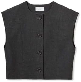 FRAY I.D フレイアイディー コンパクトクルーネックジレ 0 FRAY I.D（フレイアイディー）の「コンパクトクルーネックジレ