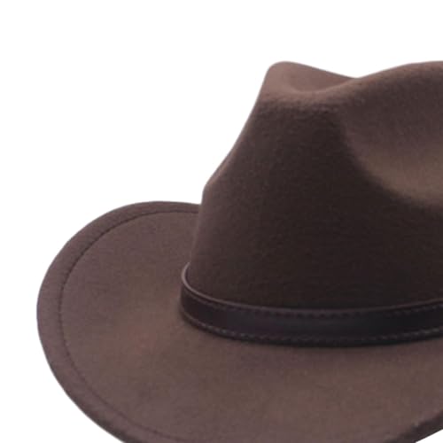 Image of Enakshi Western Cowboy Hat Cosplay Versatile for Women Men Casual Classic Panama Hat Coffee|Clothing, Shoes & Accessories | Mens Accessories | Hats