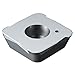 Sandvik Coromant 490R-140420E 6190 Carbide Milling Insert, 0.08 mm Corner Radius, Positive Chip Breaker (Pack of 10)