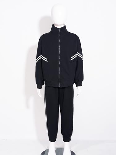 Linjinx Kids Boys Full Zip Jacket Shirt Sweatshirt and Athletic Jogger Pants Set Sweatsuit Tracksuit3