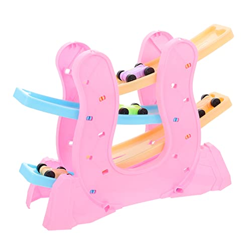 KOMBIUDA Bola de brinquedo jogo de carros carros carros de brinquedo brinquedos de garagem jogos brinquedos para esteira de carro brinquedo pista de brinquedos carrinho de brinquedo rosa de plástico