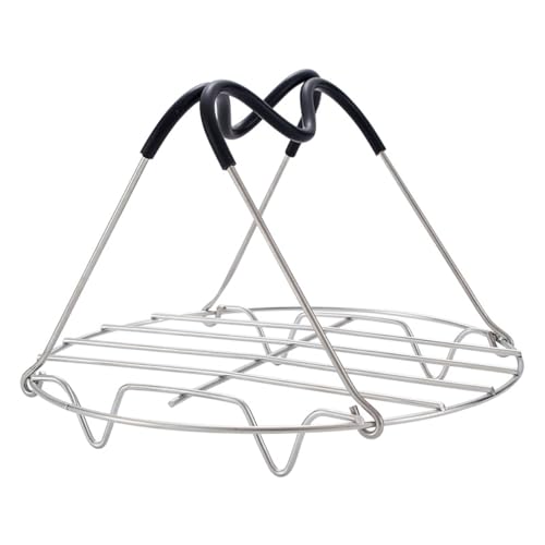 Bessy shop Steamer Rack con Manici in Silicone Resistente al Calore,Accessori Supporto per Pentola a Pressione,Supporto per Sottopentola per Pentola a Pressionecompatibile con Instant Pot 6 & 8 QT