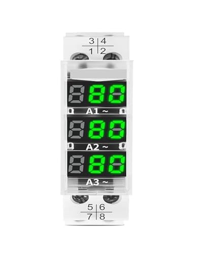 Indicateur ampèremètre modulaire rail 18mm AC 100A pour éviter les surcharges