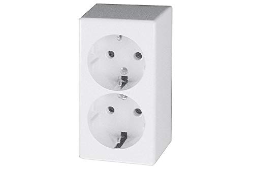 BLASS ELEKTRO Steckdose Aufputz 2fach reinweiss Cover