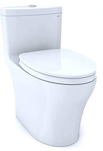TOTO MS646124CEMFG#01 AQUIA IV 1PC UH Toilet WSHLT + W/SEAT 1.28GPF/0.8GPF, Cotton White
