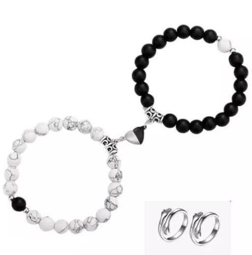 See full amazon price history chart for BEAUTIVIA Couple Gift Set, Bracelet and Ring, Heart Design Magnetic White and Black with Two hug Rings BEAUTIVIA Couple Gift Set, Bracelet and Ring, Heart Design Magnetic White and Black with Two hug Rings (B0D2VNQNH6) Amazon Price History, Amazon Price Tracker