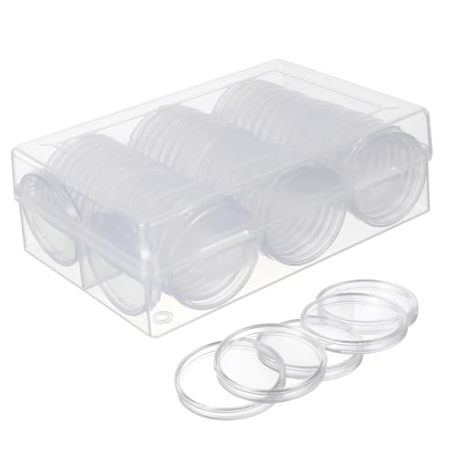 Caja para monedas POPETPOP con 100 estuches transparentes y duraderos para coleccionistas