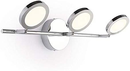 Joosenhouse LED Vanity Lights for Bathroom,Modern Bath Vanity Light Chrome 3 Light Up and Down Sconces 21.26 Inch Cool White 6000K