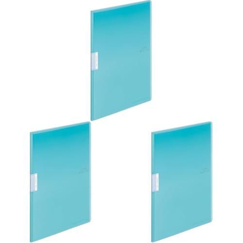 コクヨ ファイル クリヤーブック MOTTE A4 10枚ポケット 水色 ラ-LM10LB (× 3)