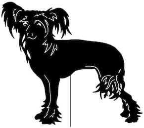 Chinese Crested Dog Garden Stake or Wall Art Memorial Garden Art Yard Dog Memorial Pet Lawn Ornament Metal Dog Outdoor