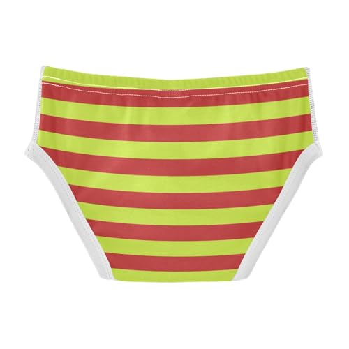 Red Grass Green Stripe Toddler Boy's Underwear 2T2