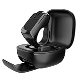 ByteWave Bluetooth Ring Mouse with USB Receiver, touchpad Control & Rechargeable case. Works with PC, Laptop, Tablet & Mobile. Compact, Wearable Design for Scrolling, clicking & Navigating (Black)
