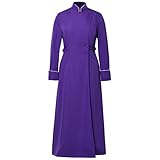 BLESSUME Men Women Anglican Cassock Clergy Pulpit Cassock Robe Altar Server Vestment