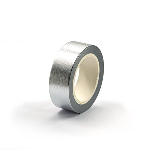 Silver foil washi tape for wall Decorative tape for crafts Washy-tape Mirror tape Silver strips for...
